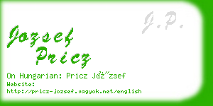 jozsef pricz business card